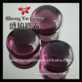 Amethyst Round Glass Cabochon Beads